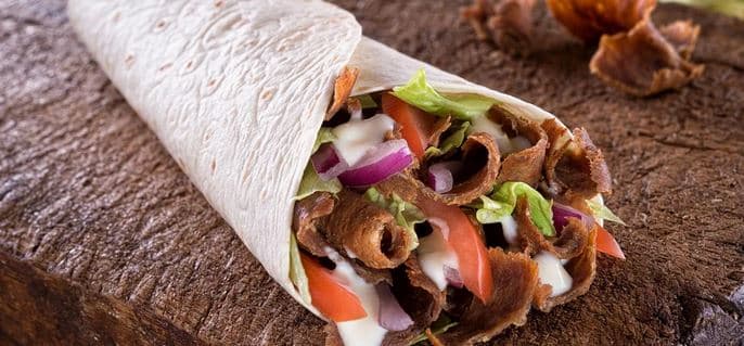 Velký kebab box s hranolky