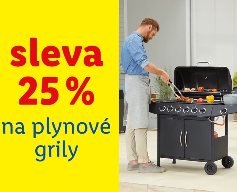 Lidl - sleva 25% na grily na plyn