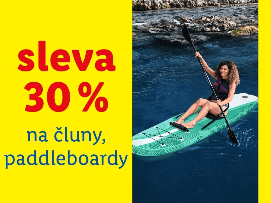 Lidl - sleva 30% na Čluny a paddleboardy