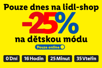 Lidl - sleva 25% na dětskou módu