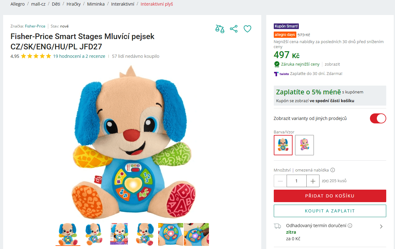 Interaktivní hračka Fisher-Price Mluvící pes 