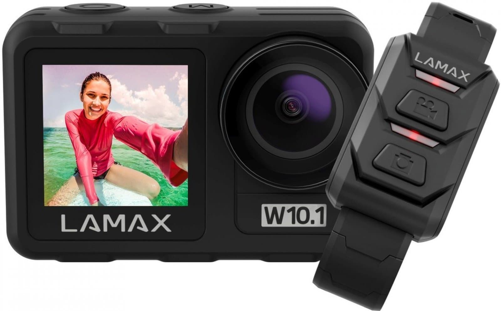 Akční kamera Lamax, vodotěsné, 4K, příslušenství