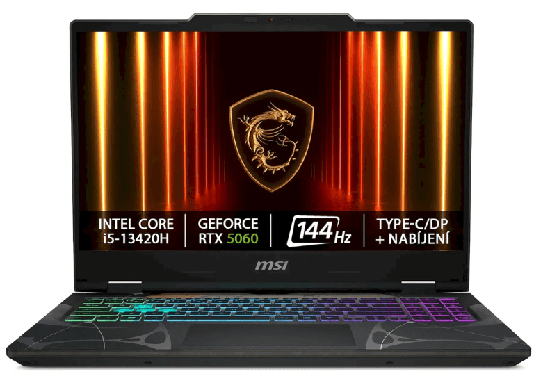 MSI i5 4,6 GHz, 16/1000, 8 GB Nvidia, 15,6"