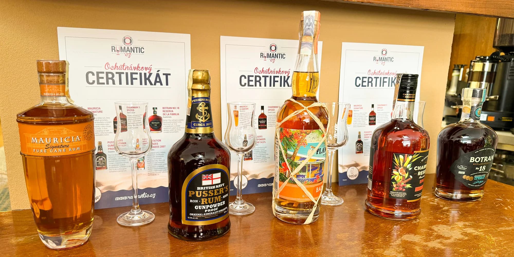 Řízená degustace 5 špičkových rumů z různých zemí pro 1 nebo 2 znalce
