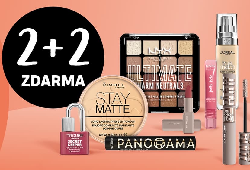 Akce 2+2 zdarma na dekorativní kosmetiku