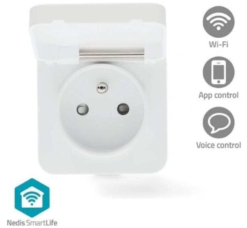 Chytrá vnitřní i venkovní zásuvka Nedis, Wifi