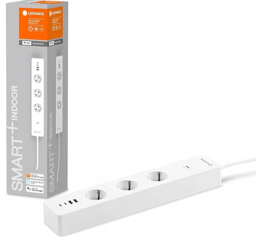 Chytrá prodlužovací lišta Ledvance, 3 + 4x USB, Wifi