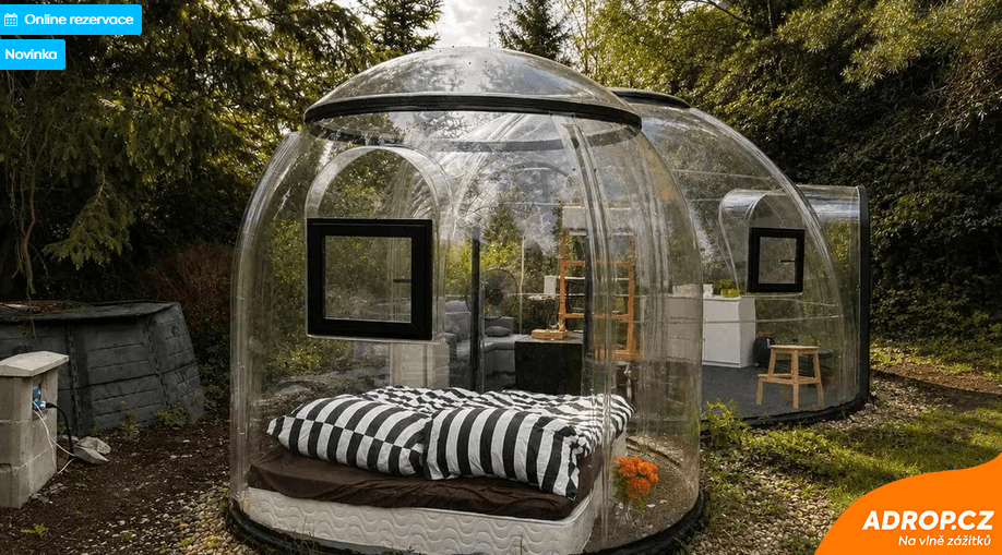 Romantické ubytování pod hvězdami v bubble hotelu Skyhomes
