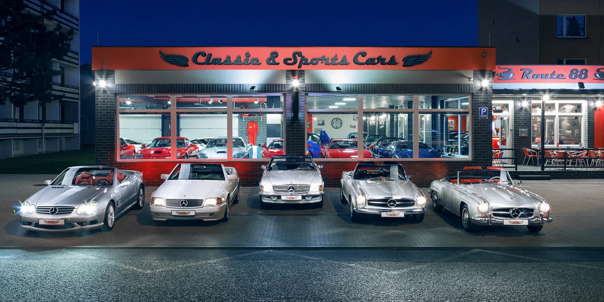 Komentovaná prohlídka veteránů v automobilové galerii Route 88 i s nápojem a palačinkou