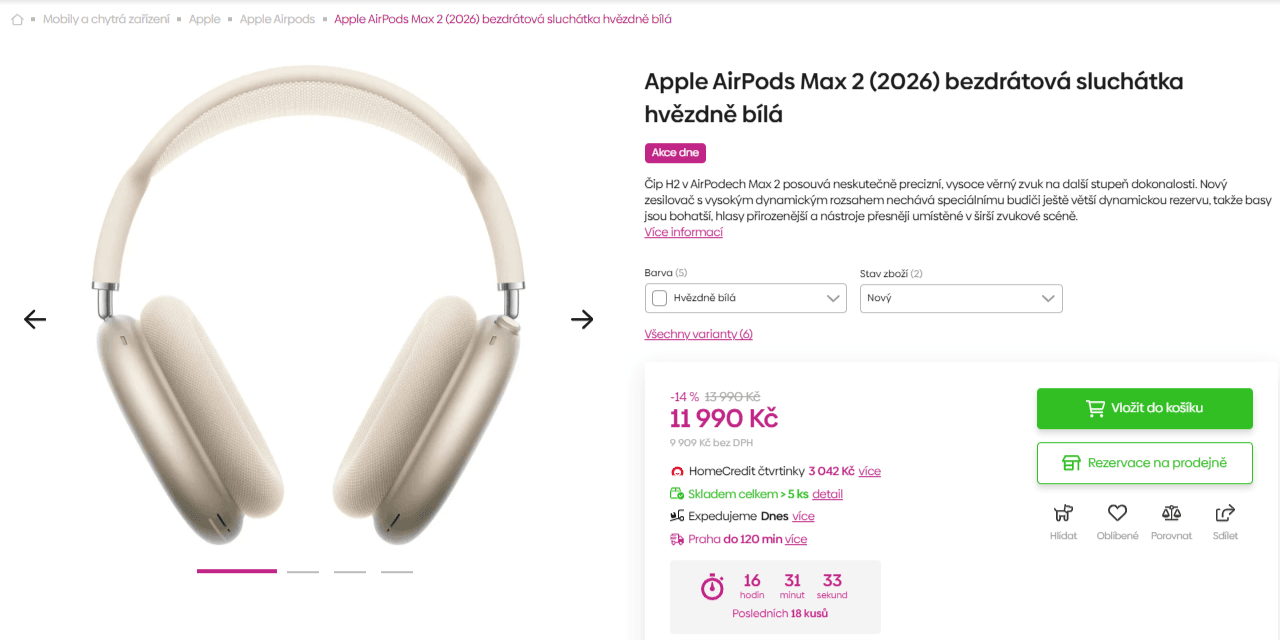 Sluchátka Apple AirPods Max 2 (2026)