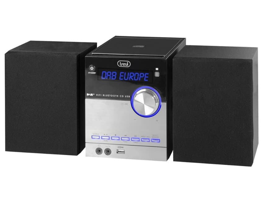 HIFI mikrosystém Trevi, BT, 30W, USB, CD, DAB+, rádio