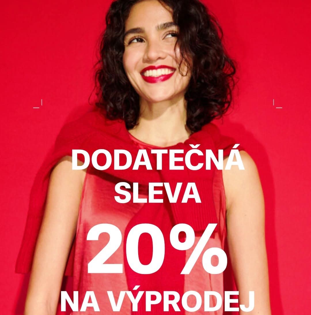 Extra sleva 20% na výprodej vybraných kategorii