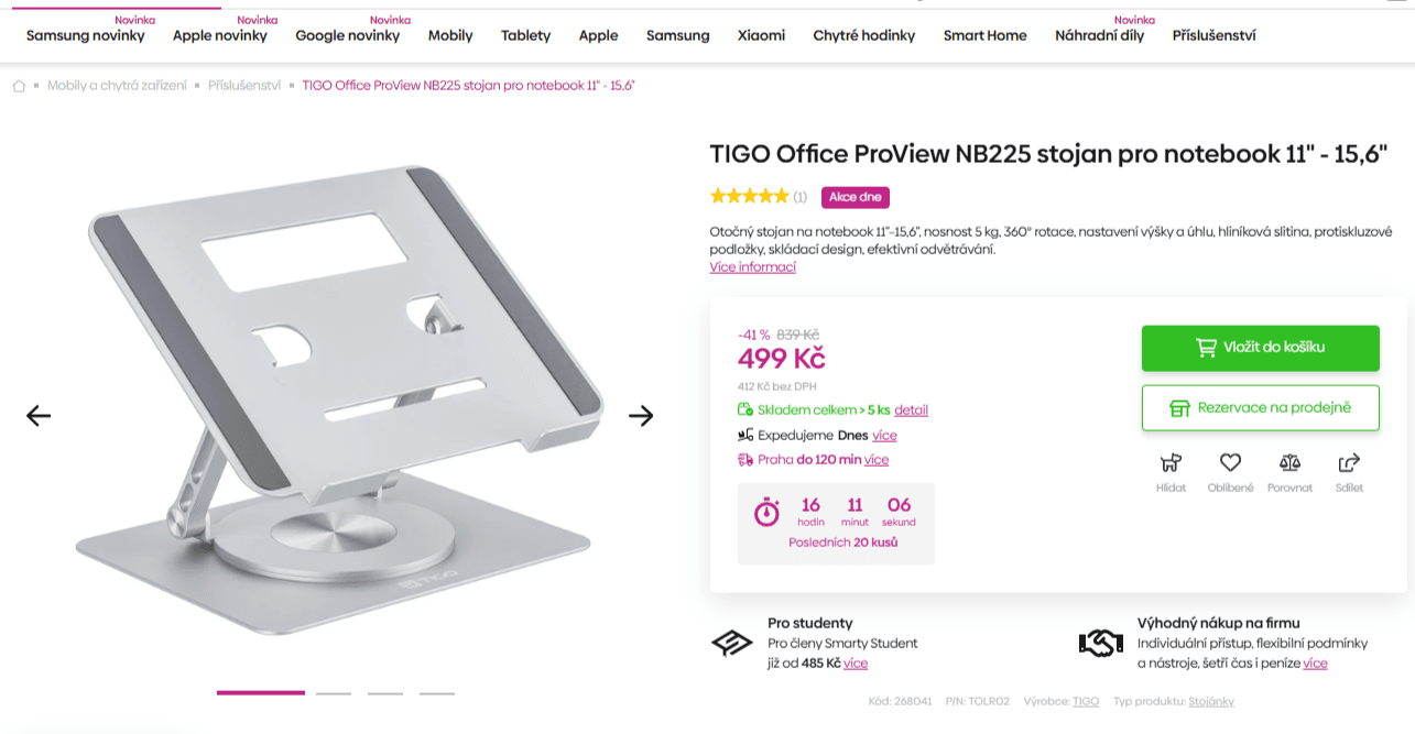 Stojan pro ntb 11" - 15,6" TIGO Office ProView
