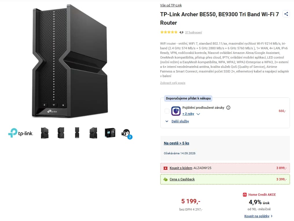WiFi router TP-Link Archer, Wifi 6, triband