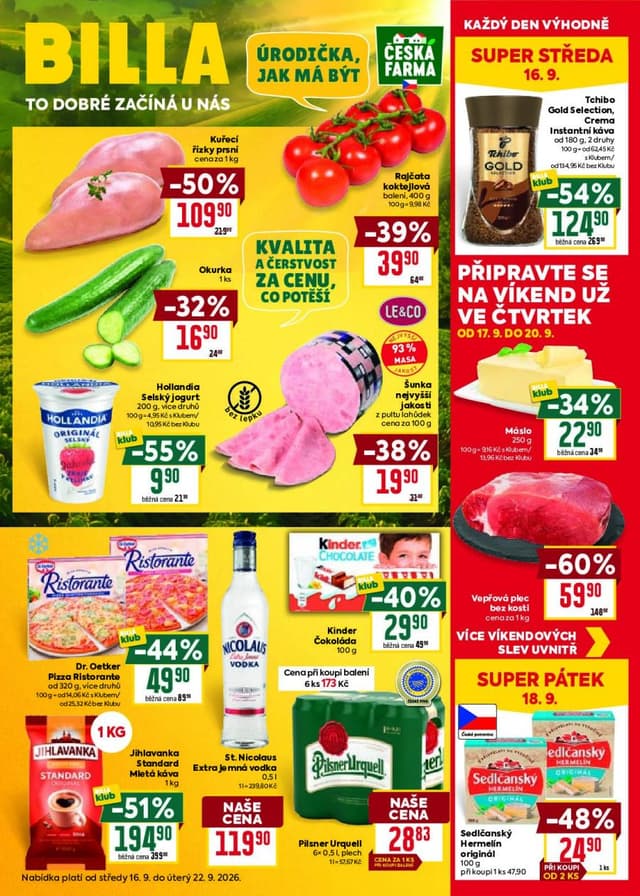 Billa leták 16.-22.9.