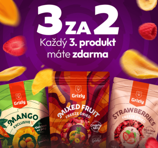 Akce 2+1 zdarma na Sušené a LYO ovoce